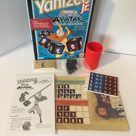 Yahtzee Jr Avatar The Last Airbender Complete Game with Unopened Pieces - Picture 3 of 6
